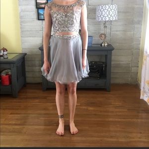Hannah S 2 piece Smoke color prom dress
